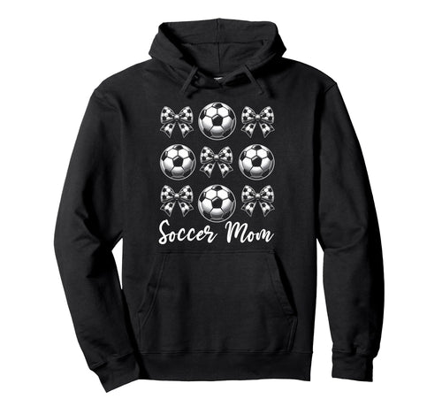 Soccer Mom Bow Soccer Mama Football Hoodie - Custom Art Print Unisex - T-Shirt, Sweatshirt, Hoodie