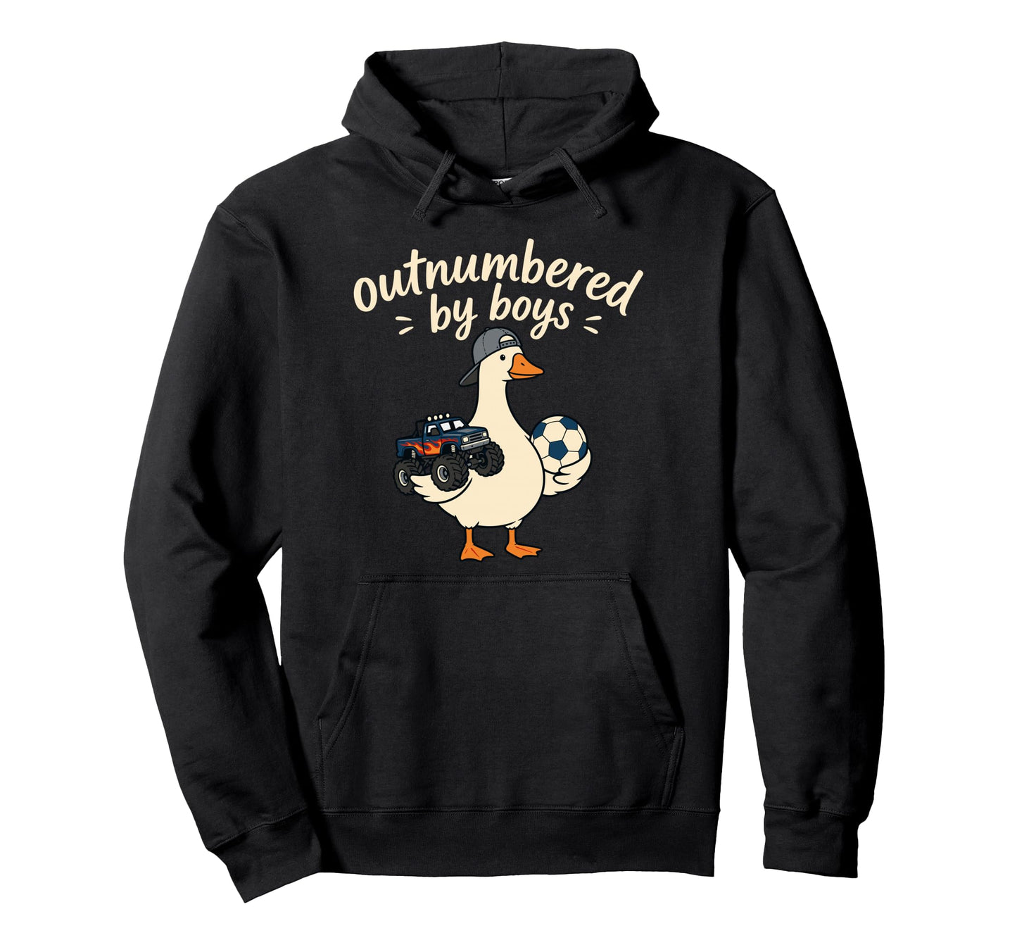 Funny Mom Silly Goose Outnumbered Hoodie - Graphic Print Men Women - T-Shirt, Sweatshirt, Hoodie
