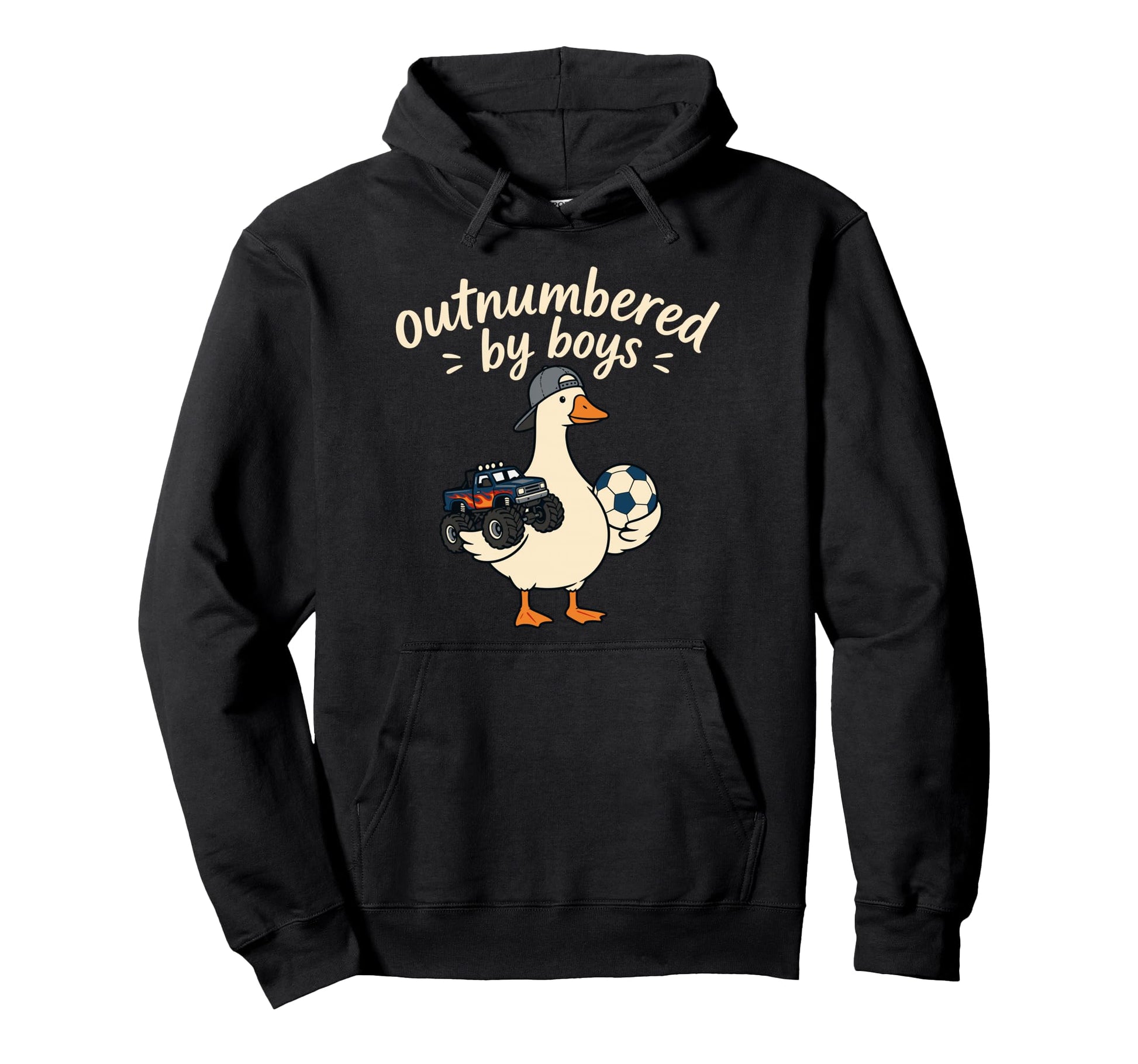 Funny Mom Silly Goose Outnumbered Hoodie - Graphic Print Men Women - T-Shirt, Sweatshirt, Hoodie