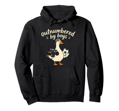 Funny Mom Silly Goose Outnumbered Hoodie - Graphic Print Men Women - T-Shirt, Sweatshirt, Hoodie