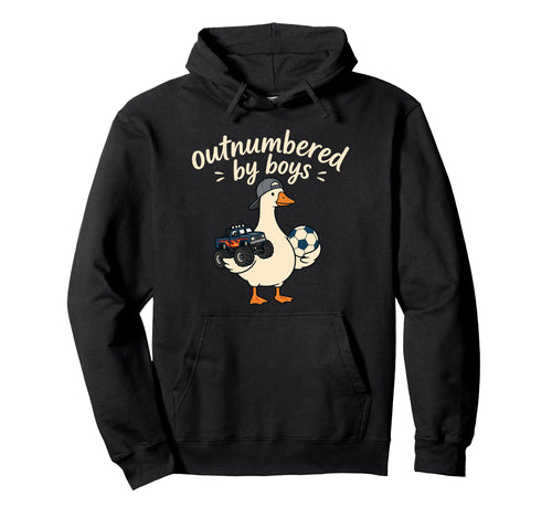 Funny Mom Silly Goose Outnumbered Hoodie - Graphic Print Men Women - T-Shirt, Sweatshirt, Hoodie