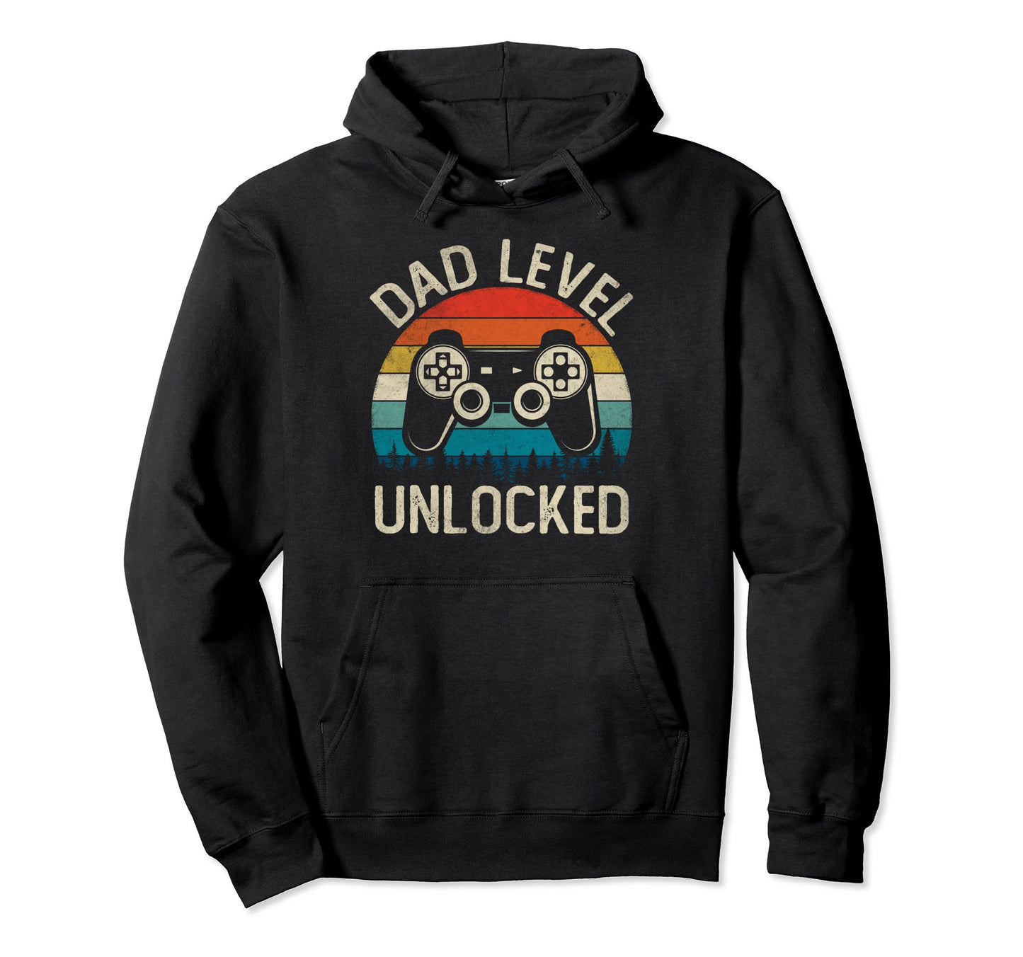 Dad Level Unlocked Game Controller Hoodie - Fun Novelty Design for Adults - T-Shirt, Sweatshirt, Hoodie