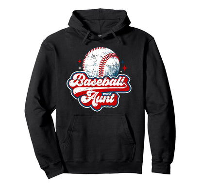 Baseball Aunt Baseball Player Auntie Hoodie - Trendy Graphic Men Women - T-Shirt, Sweatshirt, Hoodie