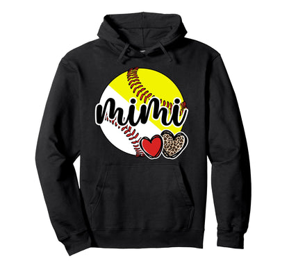 Baseball Softball Mimi Proud Hoodie - Casual Everyday Wear Men Women - T-Shirt, Sweatshirt, Hoodie