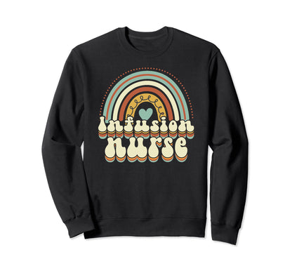 Iv Infusion Nurse Rainbow Sweatshirt - Streetwear Style for Adults - T-Shirt, Sweatshirt, Hoodie