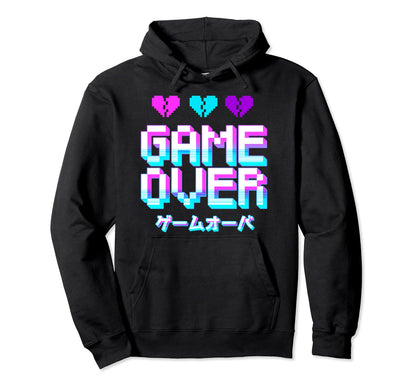 Game Over Yami Kawaii Pastel Goth Hoodie - Casual Everyday Wear for Adults - T-Shirt, Sweatshirt, Hoodie