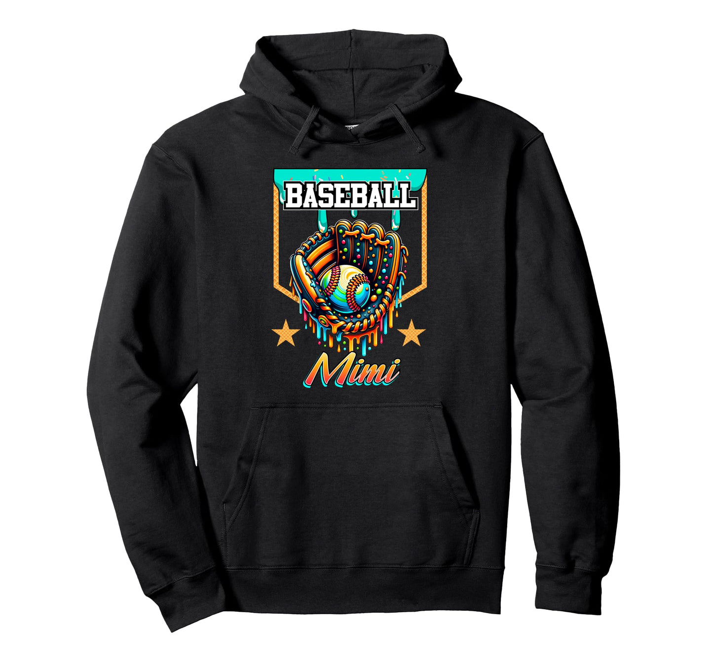 Baseball Drip Baseball Mimi Ice Cream Hoodie - Unique Graphic Men Women - T-Shirt, Sweatshirt, Hoodie