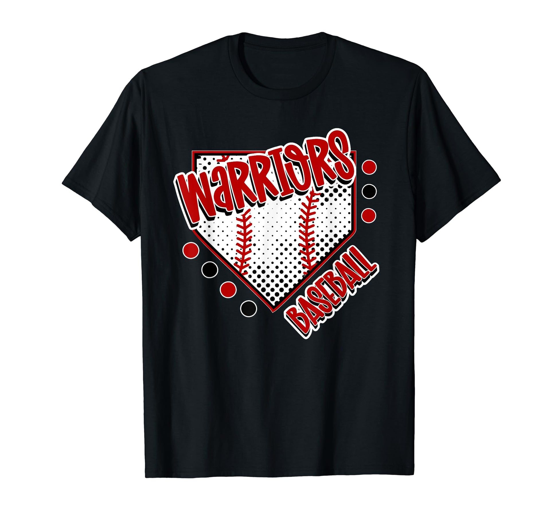 Warriors Home Plate Baseball Sports T-Shirt - Minimalist Print for Adults - T-Shirt, Sweatshirt, Hoodie