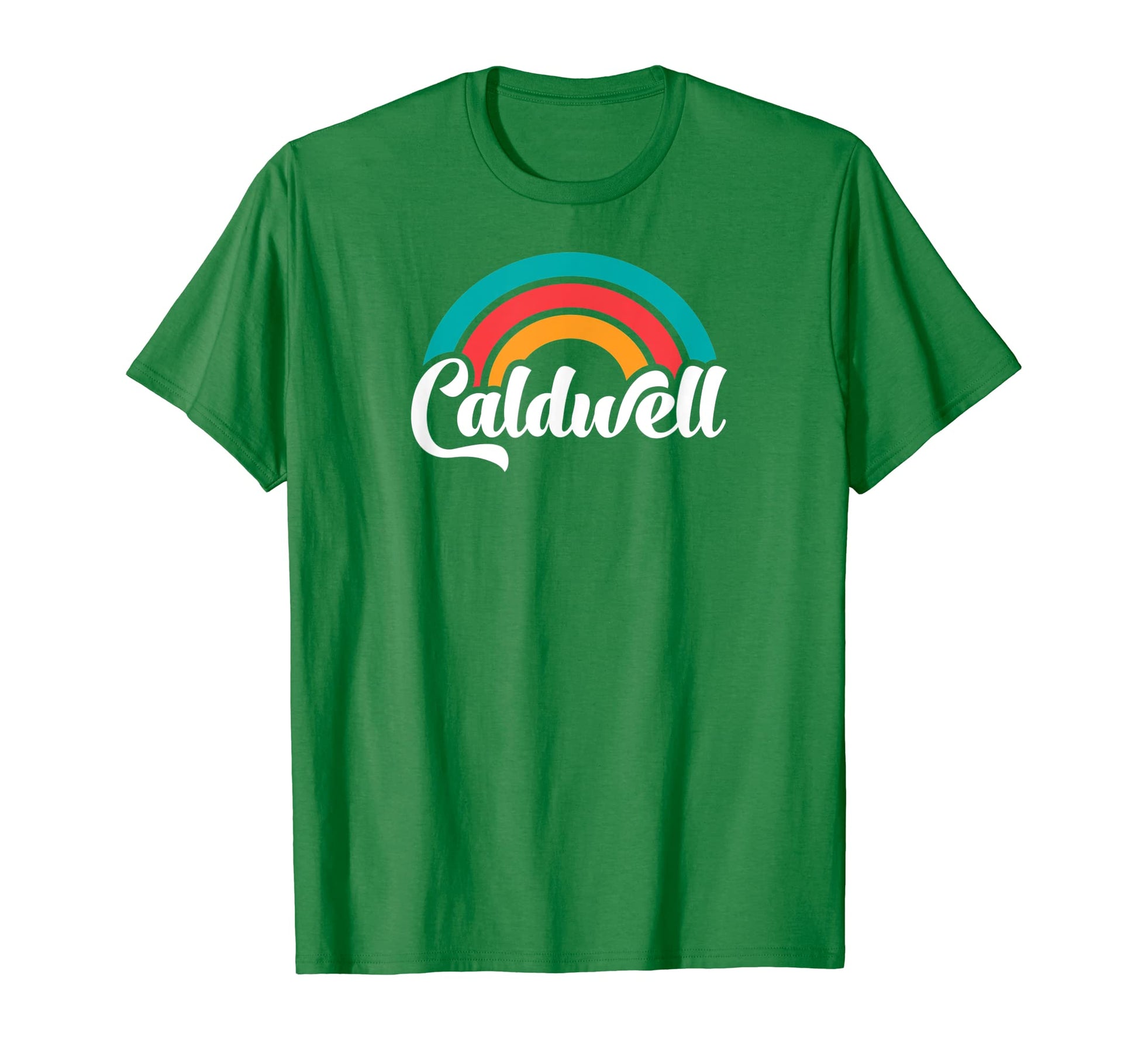 Caldwell Id Script Rainbow T-Shirt - Minimalist Print for Adults - T-Shirt, Sweatshirt, Hoodie