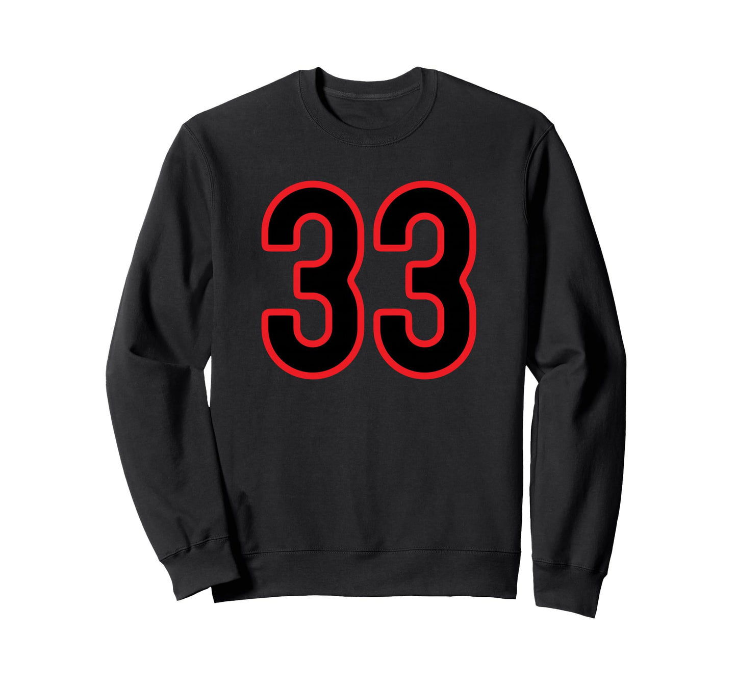 Red Black Sport Team Number 33 Sweatshirt - Aesthetic Graphic Unisex - T-Shirt, Sweatshirt, Hoodie
