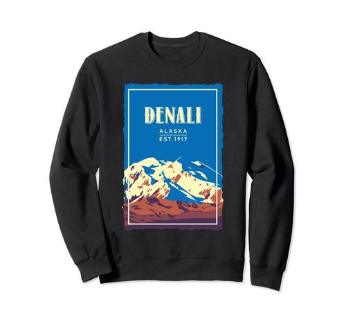 Mount Denali Snow Mountain Sweatshirt - Aesthetic Graphic for Adults - T-Shirt, Sweatshirt, Hoodie