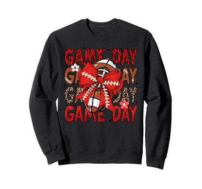 Game Day Red Football Mom Sweatshirt - Custom Art Print for Adults - T-Shirt, Sweatshirt, Hoodie