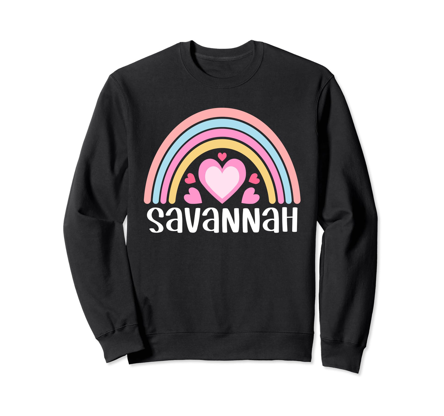 Savannah Georgia Rainbow Sweatshirt - Minimalist Print for Adults - T-Shirt, Sweatshirt, Hoodie