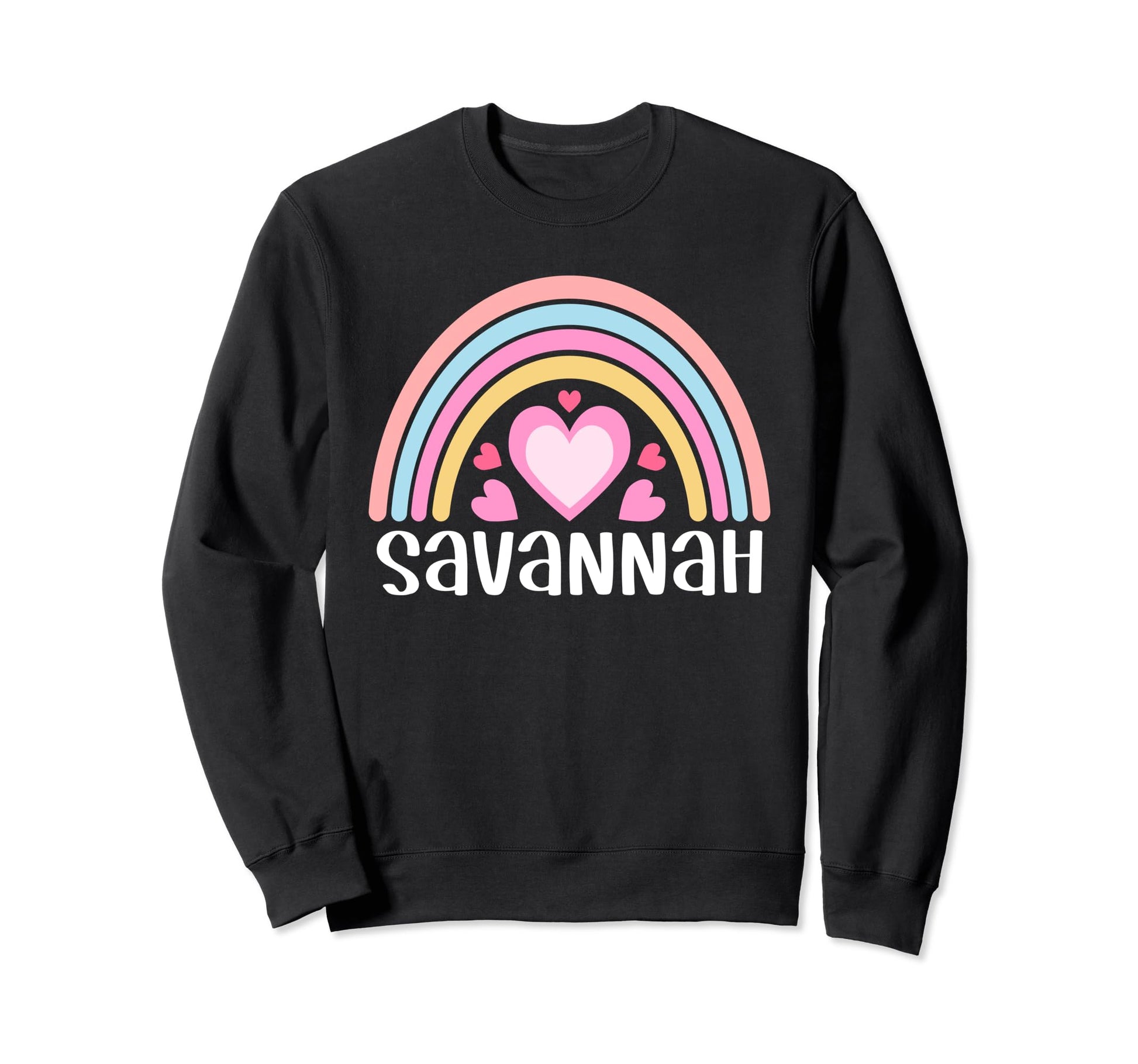 Savannah Georgia Rainbow Sweatshirt - Minimalist Print for Adults - T-Shirt, Sweatshirt, Hoodie