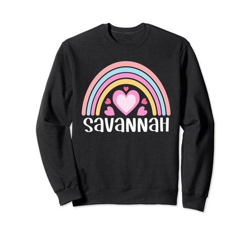 Savannah Georgia Rainbow Sweatshirt - Minimalist Print for Adults - T-Shirt, Sweatshirt, Hoodie