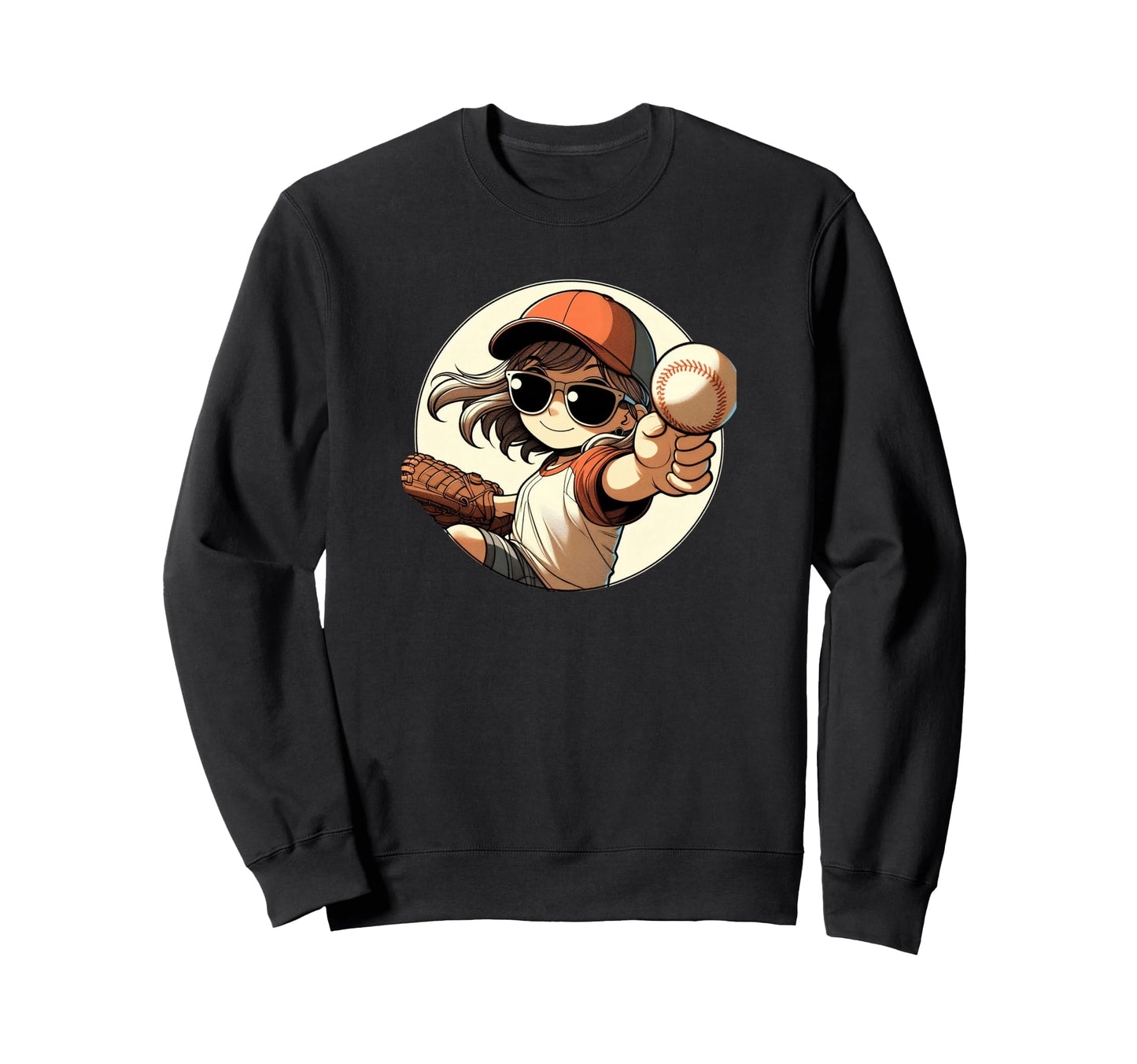 Baseball Player Sister Fan Catch Sweatshirt - Trendy Graphic Men Women - T-Shirt, Sweatshirt, Hoodie