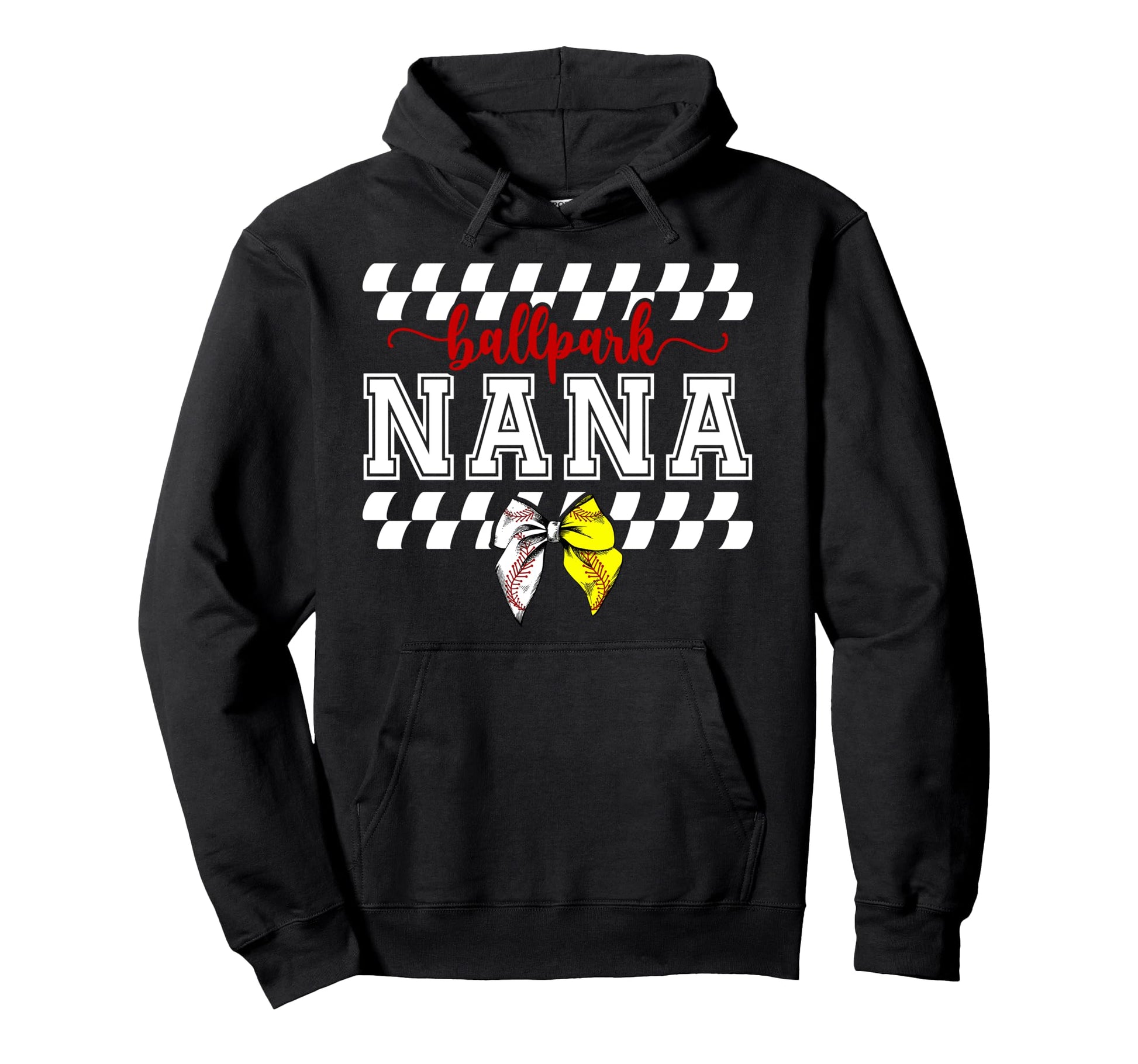 Ballpark Nana Softball Baseball Nana Hoodie - Fun Novelty Design Unisex - T-Shirt, Sweatshirt, Hoodie