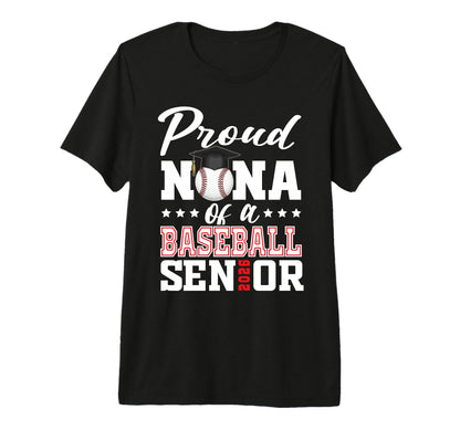 Proud Nana Baseball Senior 2026 T-Shirt - Custom Art Print for Adults - T-Shirt, Sweatshirt, Hoodie