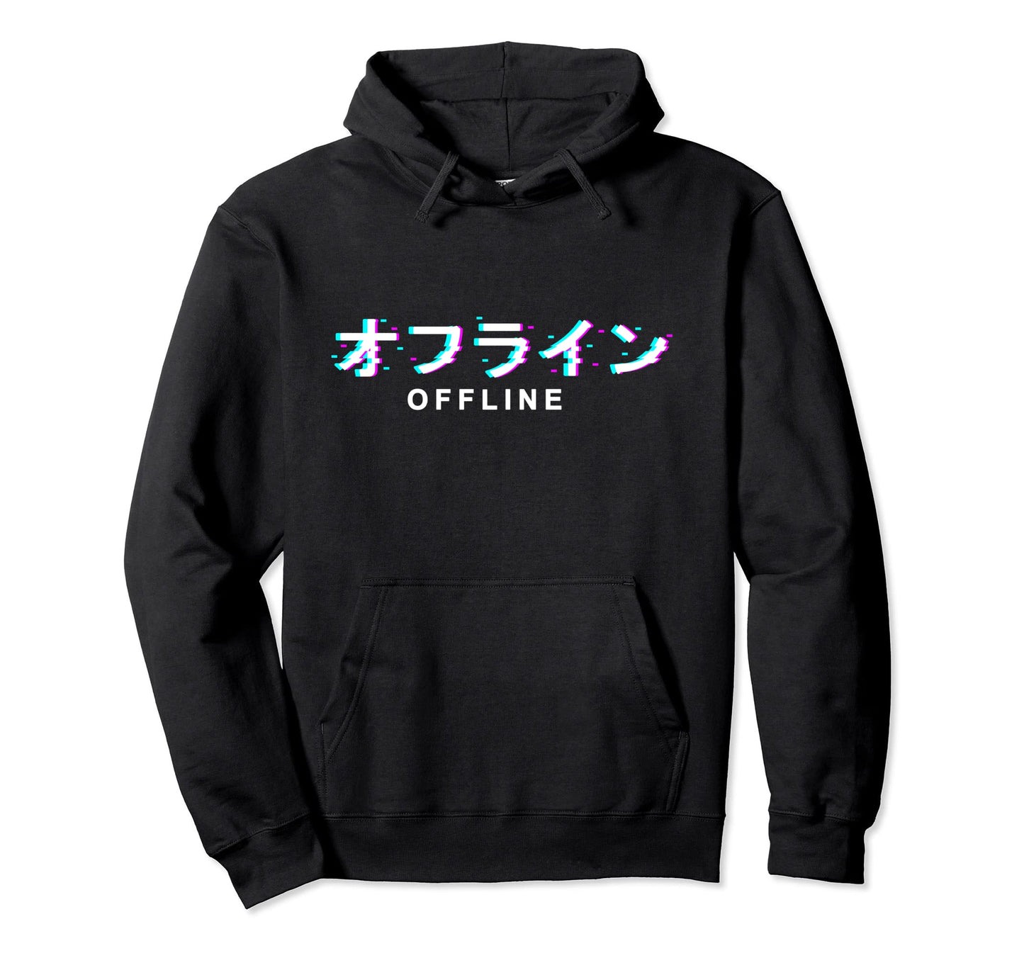 Japanese Offline Vaporwave Synthwave Hoodie - Streetwear Style for Adults - T-Shirt, Sweatshirt, Hoodie