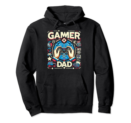 Gamer Dad Game Controller Gaming Hoodie - Fun Novelty Design Men Women - T-Shirt, Sweatshirt, Hoodie