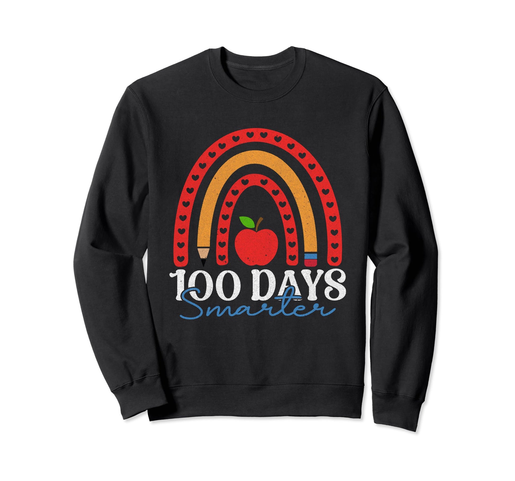 100Th Day School 100 Days Smarter Sweatshirt - Unique Graphic Men Women - T-Shirt, Sweatshirt, Hoodie