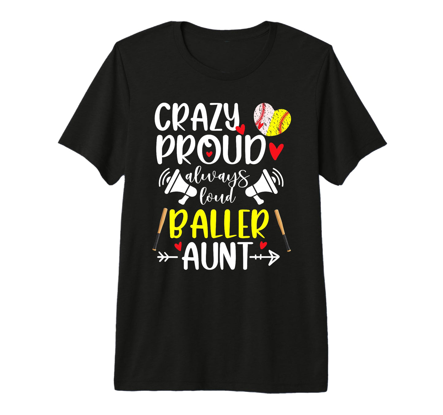 Crazy Proud Always Loud Softball T-Shirt - Streetwear Style Men Women - T-Shirt, Sweatshirt, Hoodie