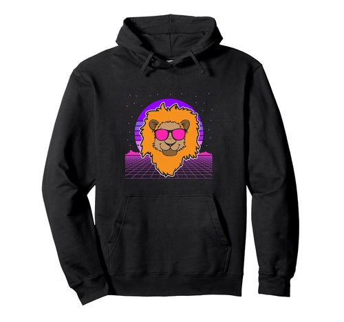 Aesthetic Vaporwave Outfits Lion Hoodie - Casual Everyday Wear for Adults - T-Shirt, Sweatshirt, Hoodie
