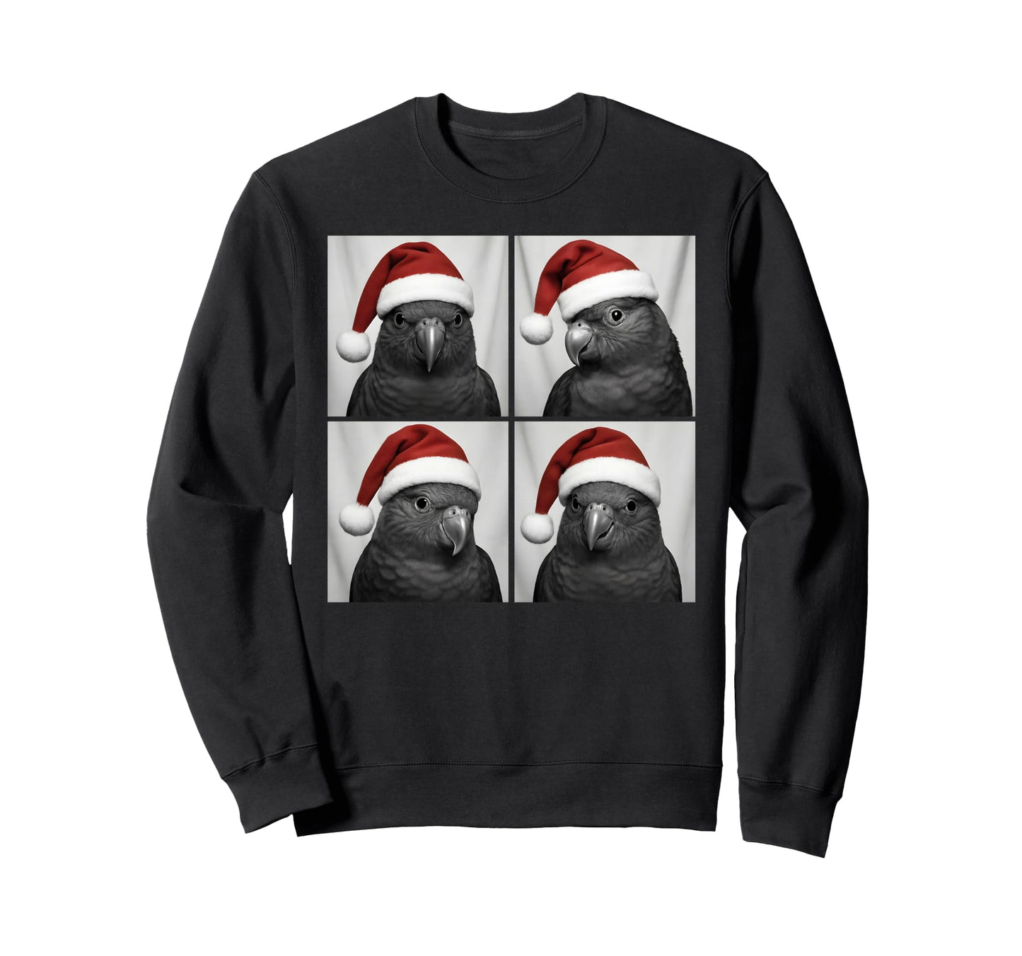 Funny Rainbow Lorikeet Santa Photo Sweatshirt - Unique Graphic Men Women - T-Shirt, Sweatshirt, Hoodie