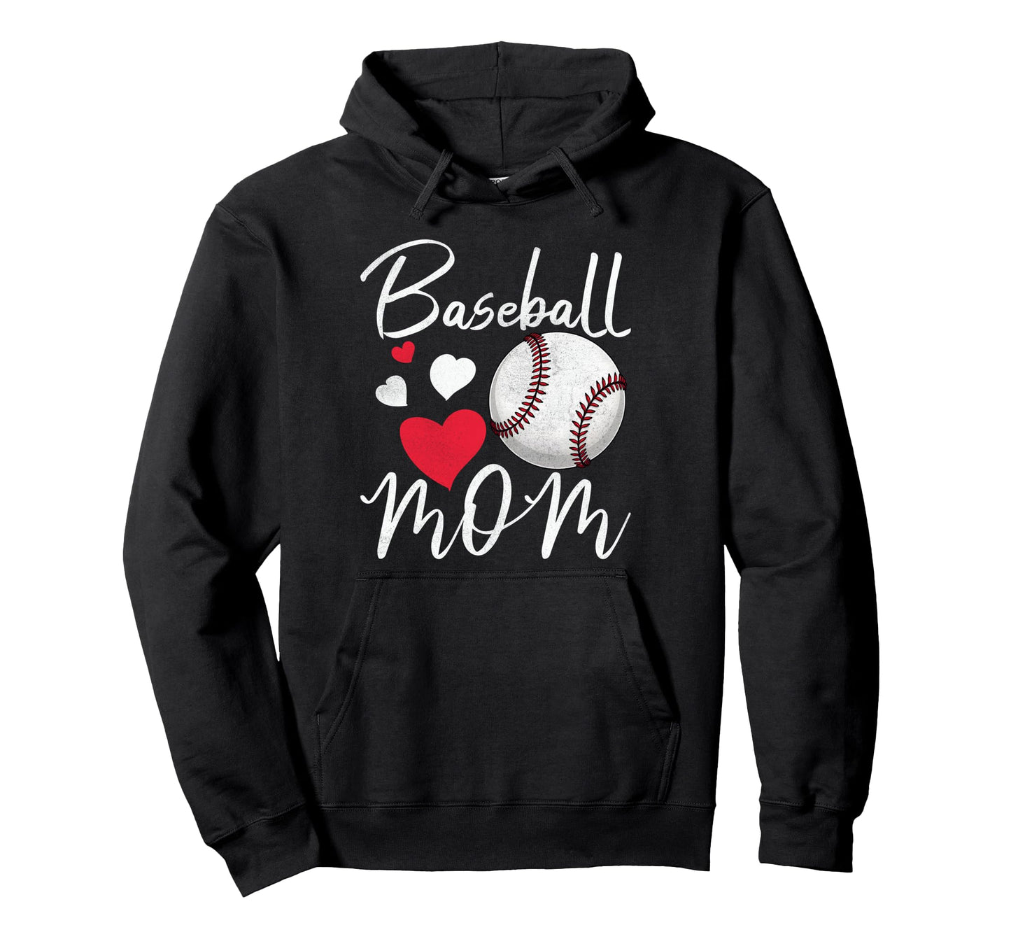 Baseball Mom Happy Mothers Day Sporty Hoodie - Graphic Print Men Women - T-Shirt, Sweatshirt, Hoodie