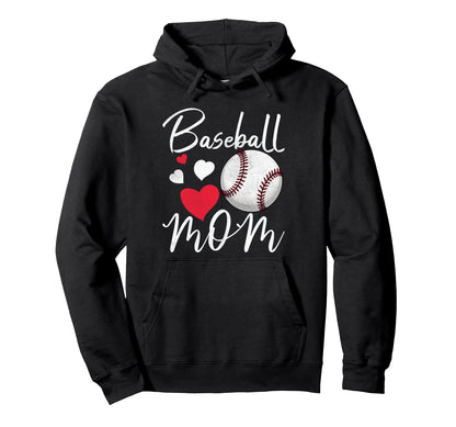 Baseball Mom Happy Mothers Day Sporty Hoodie - Graphic Print Men Women - T-Shirt, Sweatshirt, Hoodie