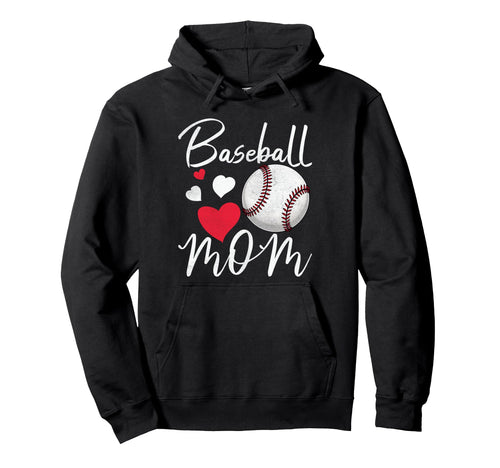 Baseball Mom Happy Mothers Day Sporty Hoodie - Graphic Print Men Women - T-Shirt, Sweatshirt, Hoodie