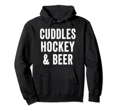 Cuddles Hockey And Beer Gameday Ice Hoodie - Custom Art Print for Adults - T-Shirt, Sweatshirt, Hoodie