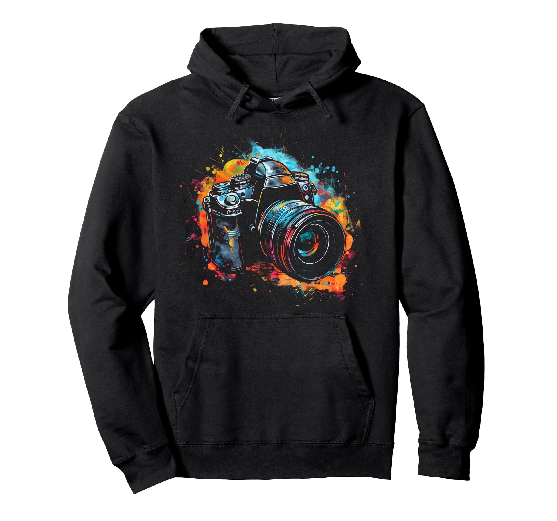 Camera Photography Watercolor Art Hoodie - Graphic Print Men Women - T-Shirt, Sweatshirt, Hoodie