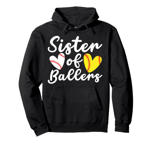 Sister Ballers Softball Baseball Hoodie - Aesthetic Graphic Men Women - T-Shirt, Sweatshirt, Hoodie