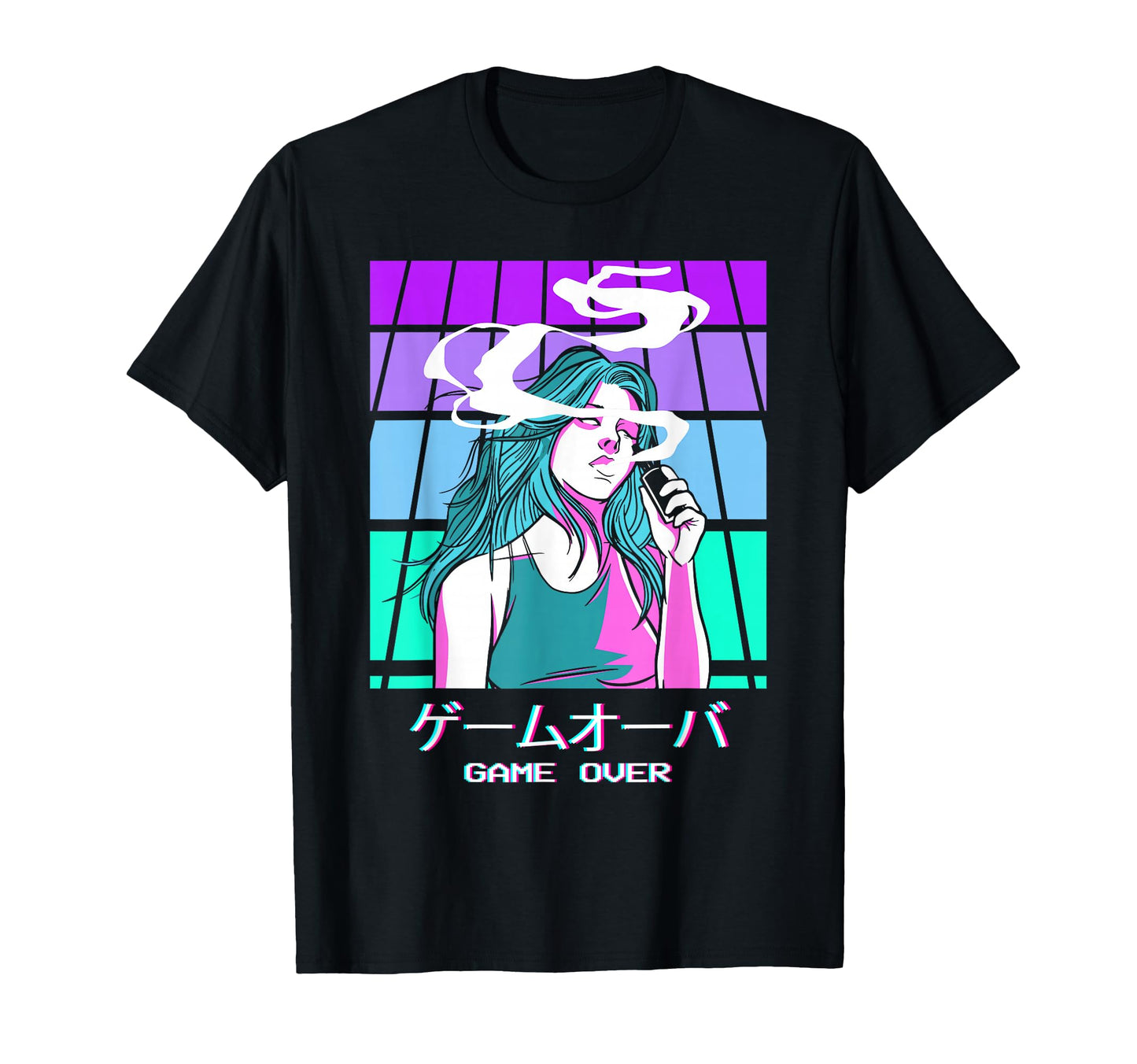 Game Over Anime Vaporwave Aesthetic Alt T-Shirt - Trendy Graphic Unisex - T-Shirt, Sweatshirt, Hoodie