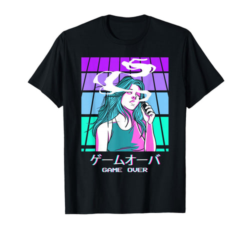 Game Over Anime Vaporwave Aesthetic Alt T-Shirt - Trendy Graphic Unisex - T-Shirt, Sweatshirt, Hoodie