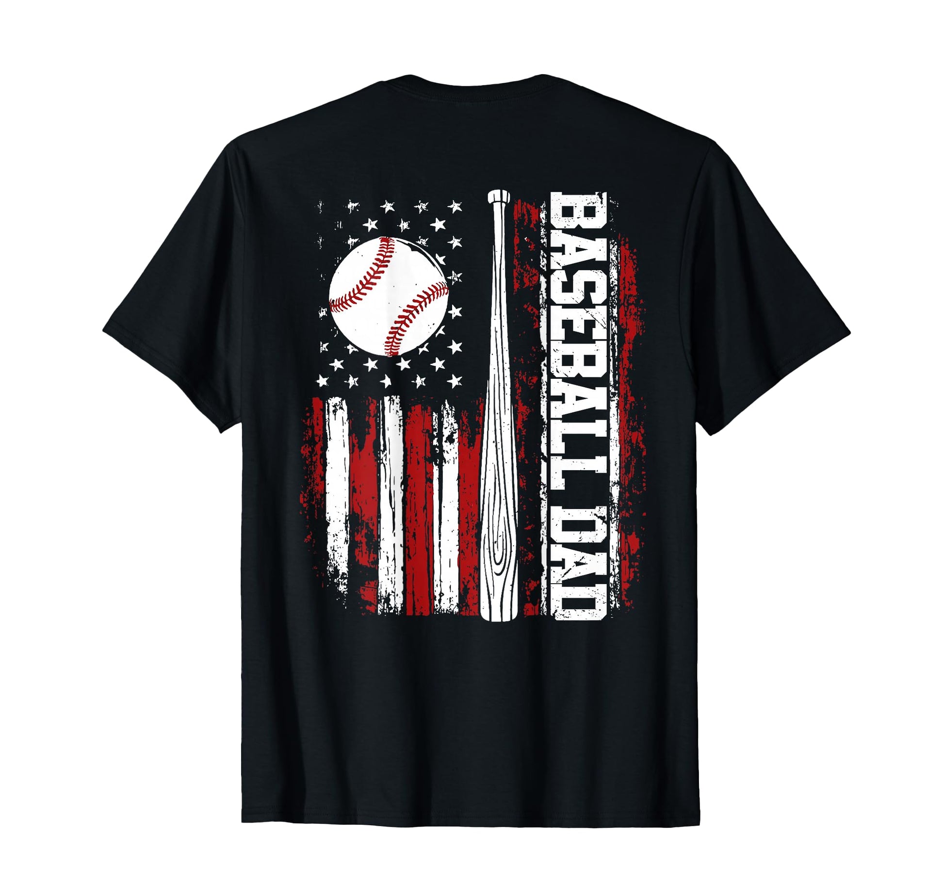 Patriotic Baseball Dad Us Flag Fathers Day T-Shirt - Trendy Graphic Unisex - T-Shirt, Sweatshirt, Hoodie