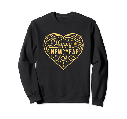 Happy New Year 2024 Love Peace Sweatshirt - Fun Novelty Design Unisex - T-Shirt, Sweatshirt, Hoodie