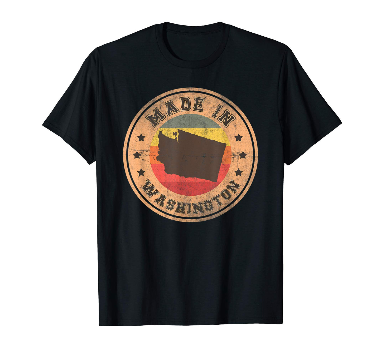 Washington Us State Map Stripes 19 T-Shirt - Minimalist Print for Adults - T-Shirt, Sweatshirt, Hoodie