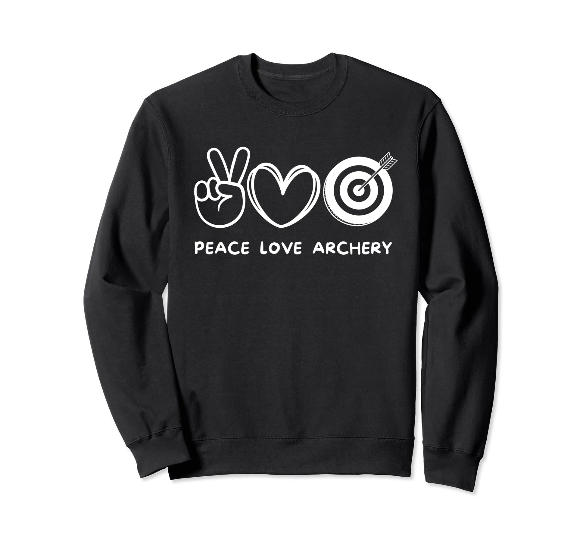 Peace Love Archery Archery Lover Sweatshirt - Streetwear Style for Adults - T-Shirt, Sweatshirt, Hoodie