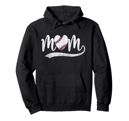 Baseball Mom Happy Mothers Day Hoodie - Minimalist Print Men Women - T-Shirt, Sweatshirt, Hoodie