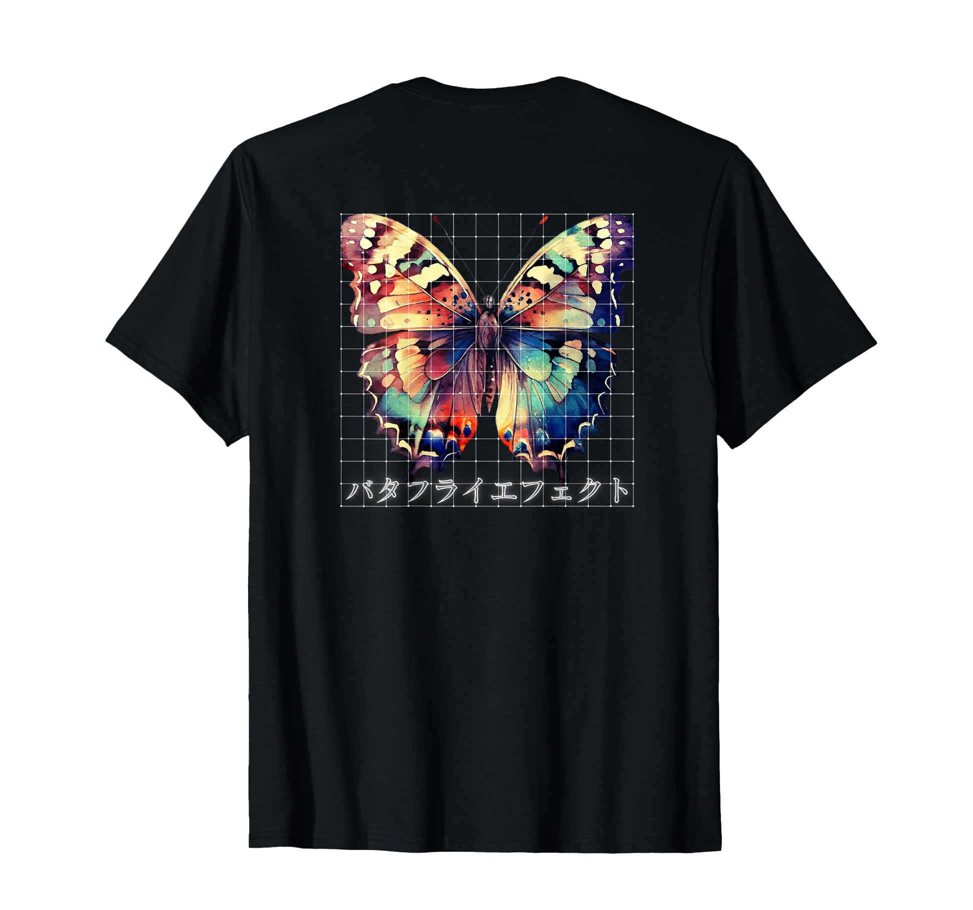 Backprint Aesthetic Japanese Butterfly T-Shirt - Unique Graphic Unisex - T-Shirt, Sweatshirt, Hoodie