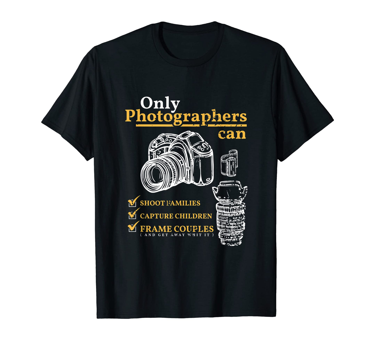 Camera Checklists Funny Photography Sayings T-Shirt - Unique Graphic Unisex - T-Shirt, Sweatshirt, Hoodie