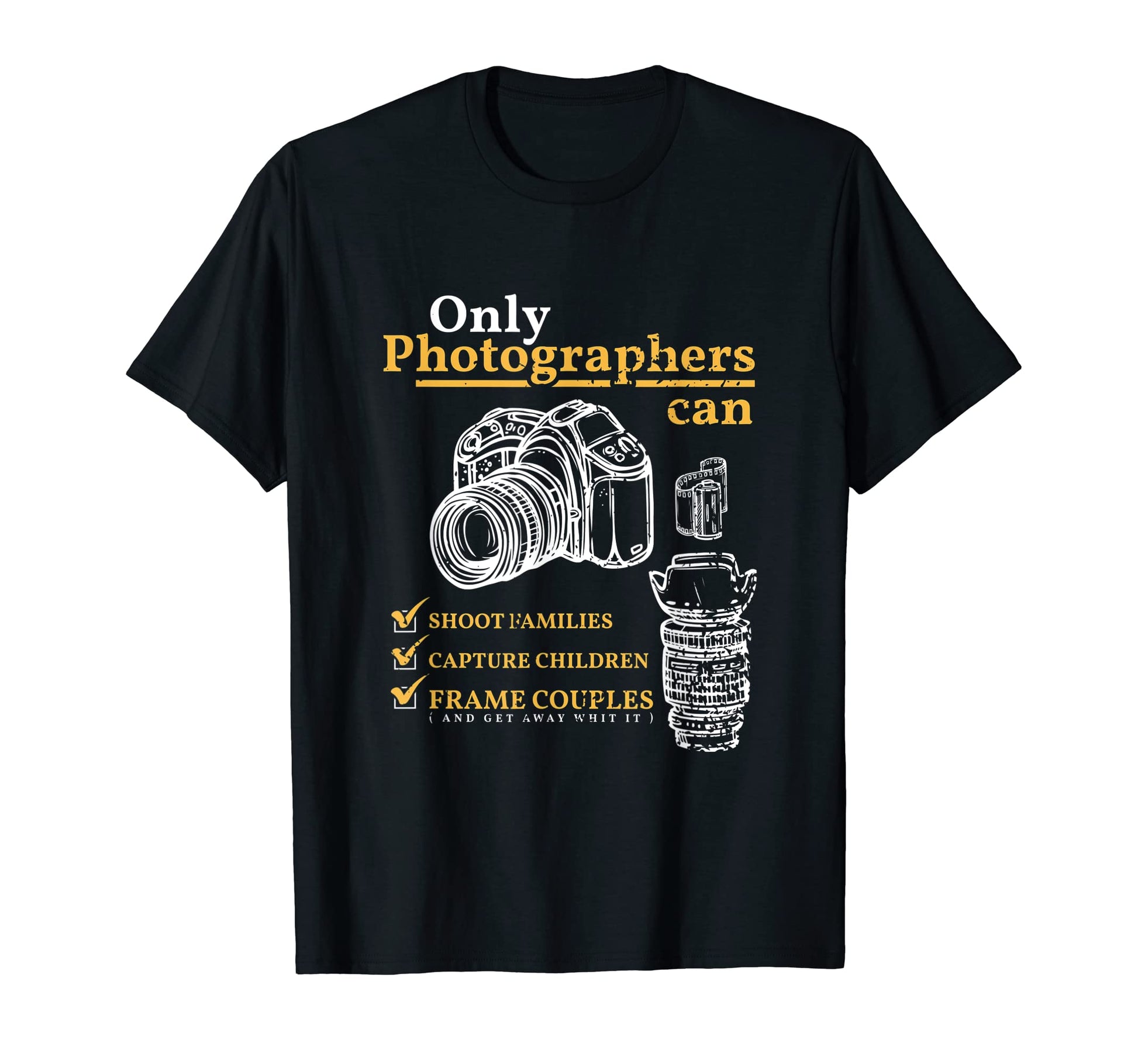 Camera Checklists Funny Photography Sayings T-Shirt - Unique Graphic Unisex - T-Shirt, Sweatshirt, Hoodie