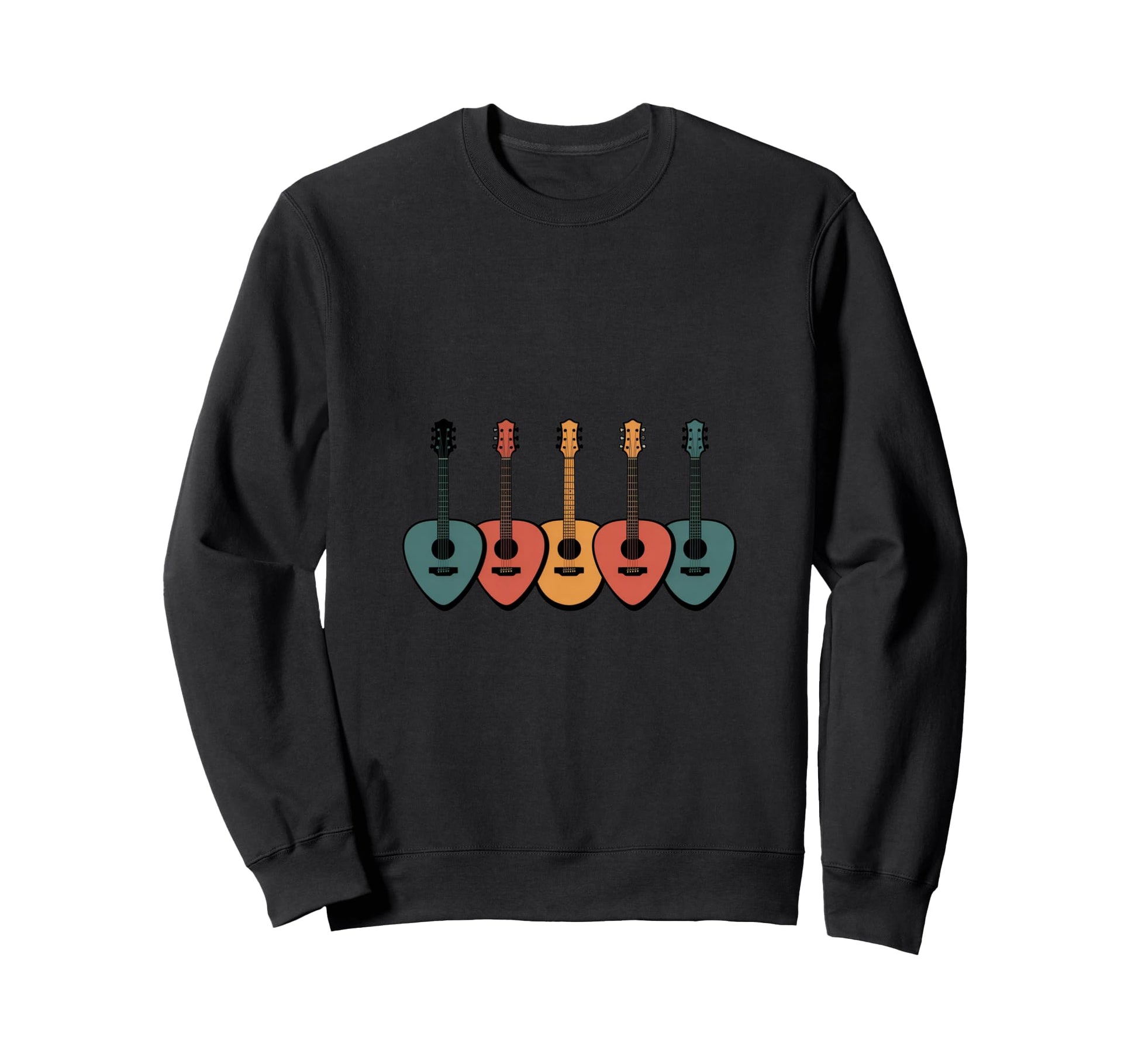 Colorful Acoustic Guitar Picks Sweatshirt - Novelty Apparel Men Women - T-Shirt, Sweatshirt, Hoodie