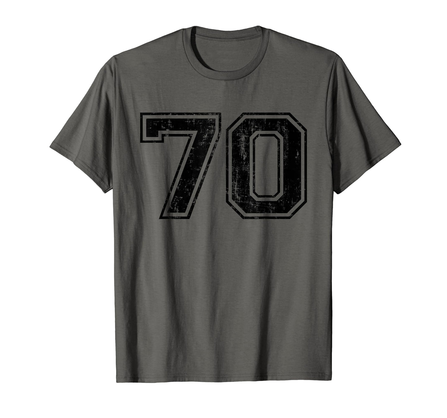 Number 70 Varsity Distressed Sport Team T-Shirt - Trendy Graphic Men Women - T-Shirt, Sweatshirt, Hoodie