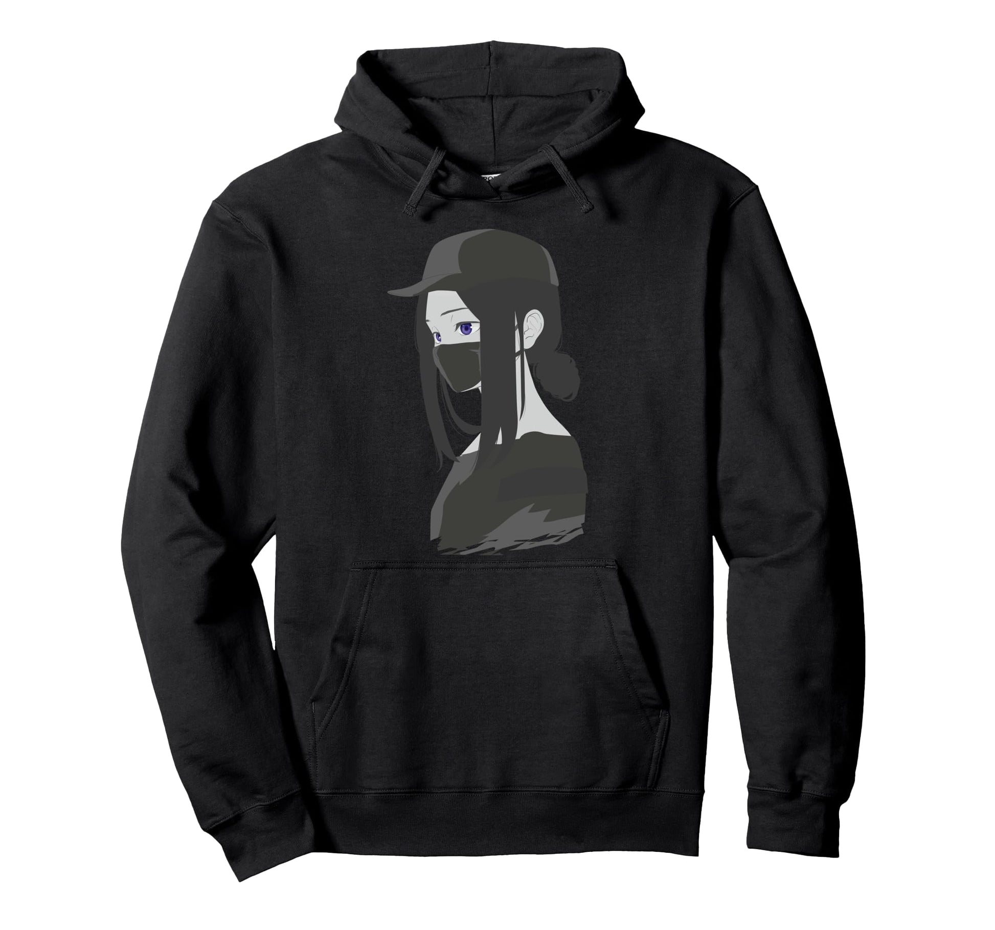 Dark Anime Anti Social Japanese Hoodie - Aesthetic Graphic for Adults - T-Shirt, Sweatshirt, Hoodie