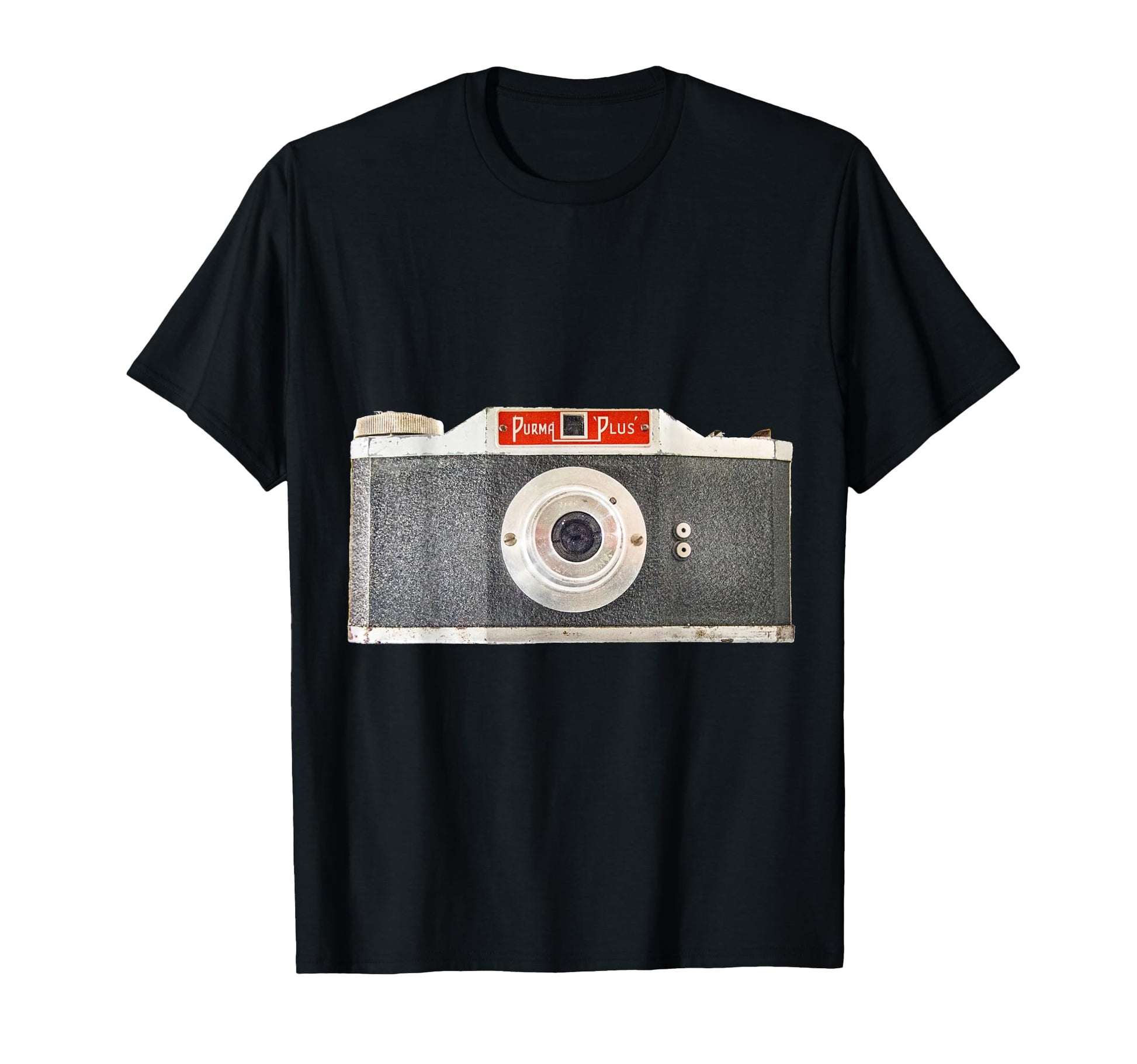 Camera Silver And Red T-Shirt - Minimalist Print Men Women - T-Shirt, Sweatshirt, Hoodie
