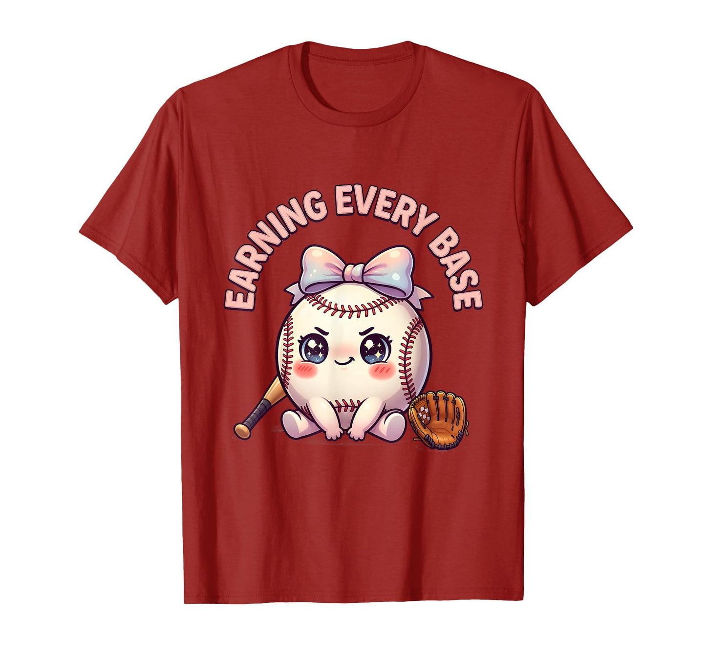 Earning Every Base Womens Baseball T-Shirt - Custom Art Print Men Women - T-Shirt, Sweatshirt, Hoodie