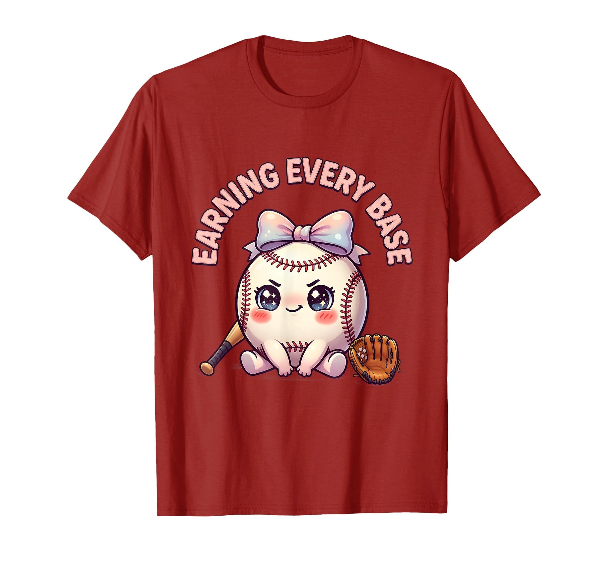 Earning Every Base Womens Baseball T-Shirt - Custom Art Print Men Women - T-Shirt, Sweatshirt, Hoodie